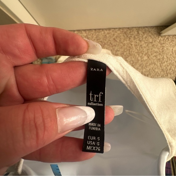 Zara Cream Button-Front Midi Dress - Picture 2 of 7